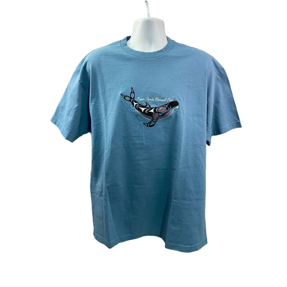 Vintage Kenai Fjords National Park Alaska XL- Embroidery whale -Alstyle tag